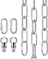 garini 12 Feet Silver Light Fixture Chain, Adjustable Metal Pendant Chandelier Chain