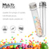 60Pack 45ML Plastic Test Tubes with Caps, Bottles Clear Bath Salt Tubes, Candy Storage Vials for Scientific