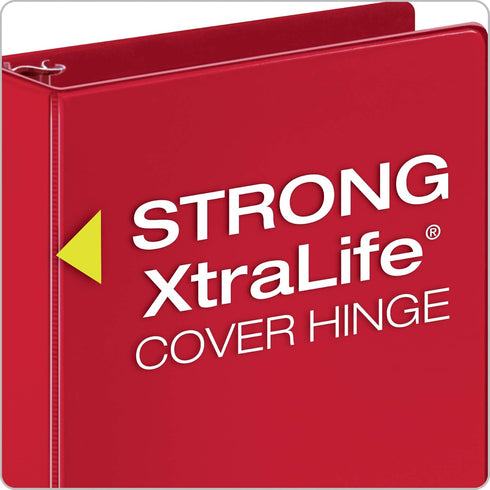 Cardinal 3 Ring Binders, 2 Inch Binder with Round Rings, Holds 475 Sheets, ClearVue Covers, 4 Pack