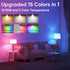 Yochoice 2-Pack A19 Bulbs 15 Dimmable Bulbs 3 Bulb Rechargeable Light with Remote, Colors Shift + Battery Operated