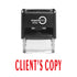 Imprint 360 AS-IMP1001 - Client S Copy, Heavy Duty Self-Inking Rubber Stamp, Red Ink, 9/16" x 1-1/2" Impression Size