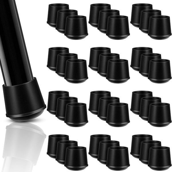 Treela 96 Pcs Folding Chair Leg Caps Heavy Duty Rubber Chair End