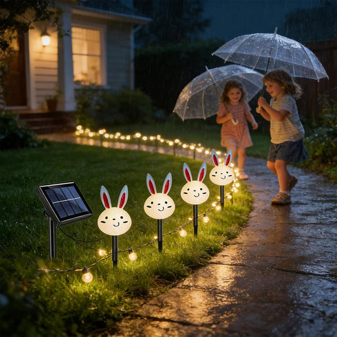 Generic Solar Easter LightsOutdoor - Decorative Bunny Carrot Pathway Lights, Waterproofsolar Garden Lamps, Holiday