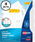 Avery Big Tab Printable White Label Dividers, 5 Tabs, 4 Sets with Easy Peel (14432)