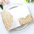 ponatia 20PCS Tri-Fold 5 x 7 Laser Cut Wedding Invitation Pockets, 5.12 x 7.2 (Gold Glitter, No Inner Sheet)