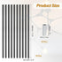 PATIKIL 10 Sets 12" M10 1mm Threaded Extension Rod, x Fine Thread Lamp Pipe with Lamp Pipe Nipples for Pendant Light