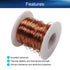 Heyiarbeit 27 AWG Enameled Copper Magnet Wire, 164ft 0.0138" Diameter for Motors and Transformers