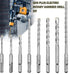 SDS Plus Hammer Drill Bit 3Pcs 1/4 in. x 6 in. for Masonry Concrete Rock