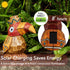 Solar Tiki Statue-Woodpecker Bird, Hawaiian Garden Outdoor Light Sculptures & Statues for Patio Pool Yard