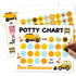 APIILVPQ Construction Potty Training Chart with Reward Stickers, 10 Potty Chart for Toddlers