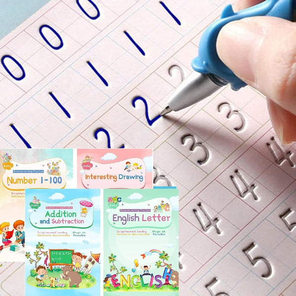 Magic Ink Copybooks for Kids - Reusable Handwriting Workbooks for Preschool Practice