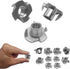 Stainless Steel T-Nut, 1/4", 5/16", 3/8", Heavy Duty Tee Nut for Wood, 50 Pcs Kit