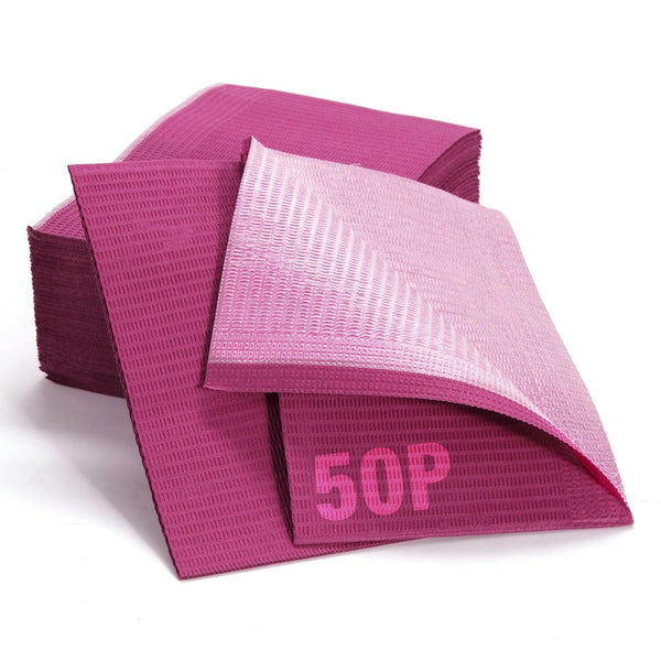 leunimedy 50 Pcs Disposable Dental Bibs Bulk Waterproof Tattoo Sheet Patients for Lash