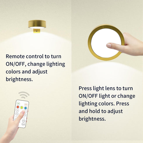 Arixinks 6pcs 3 Dimmable Wall Picture Light Battery Operated, Painting Light with Remote, Wall Picture Lighting