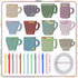 Sinmoe 12 Sets Teacher Gifts, Inspirational Coffee Cup Notepad with Pen, Motivational Sticky Notes for Teacher