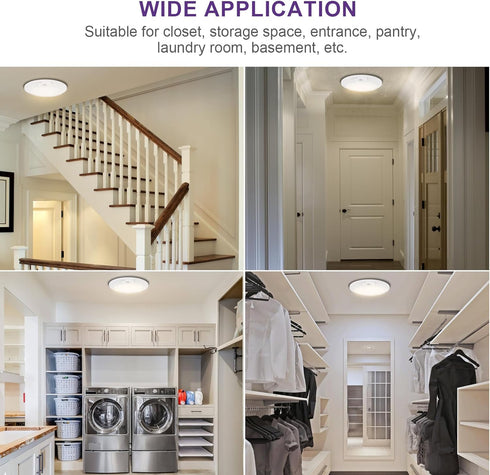 6 Inch 14W 3000K CRI90+, 950LM, Closets, 1Pack Motion Sensor Ceiling Light Indoor, Wired LED Disk Lights, ETL