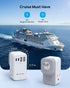 TROND 3 Prong to 2 Prong Adapter with 360 Rotating Plug, 2 Prong Outlet Extender with 3 AC Outlets and 4 USB Ports