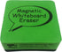 Charles Leonard Magnetic Dry Erase Whiteboard Eraser, 2 x 2 Inch, Green/Black, 12 Per Pack, 3 Packs