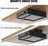 Under Desk Drawer Storage, Pull-Out Hidden Counter Drawer, Metal Sliding Organizer, Optional Bracket Height, Black