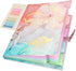 Ddaowanx Expanding File Folder, A4 Size Accordion Plastic Organizer, 5 Pocket Folders for School Office, Purple Marble
