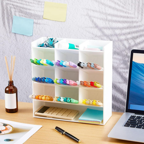 MotiMind 150 10.2 4 9.8 Inch Acrylic Pen Organizer Storage for Markers Vertical Marker Organizer Acrylic Pen Display