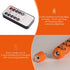 Set 4 Orange Pumpkin Halloween Flameless Taper Candles with Remote, Flickering Spooky LED Wax Candlesticks Battery