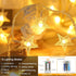 YoTelim 33FT Star String Lights, Battery Operated Waterproof 100 LED Fairy Christmas Lights with Remote Control, Warm