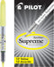 Pilot Spotliter Supreme Fluorescent Highlighters, Chisel Tip, Yellow, 12-Pack