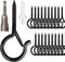 FSAH 36 PCS Q-Hanger Hooks with Safety Buckle, Windproof Screw Hooks for Outdoor