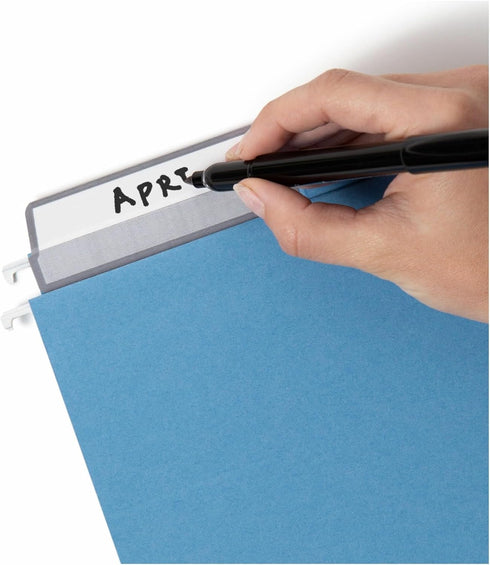 Smead Hanging File Folder with Erasable ProTab, 1/3-Cut Tabs, Adjustable Position, Letter Size, Blue, 20 per Box