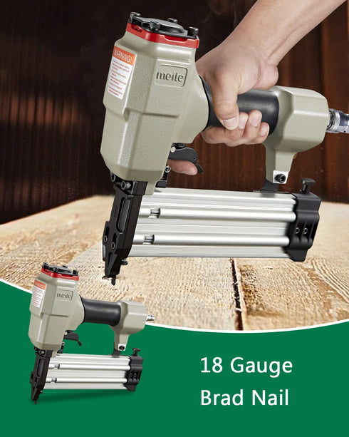 meite 18 Gauge Brad Nails, 1-1/2-Inch 18GA Galvanized Nails for Pneumatic, Electric Brad Nailer Gun (5,000)
