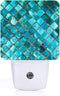 FSHVQKD Turquoise Blue Night Light,Plug Into Wall Decor for Stairway,Hallway,Kitchen,Dusk to Dawn Sensor