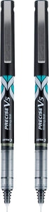Pilot Precise V5 Deco Collection Liquid Ink Rolling Ball Pens, Extra Fine Point 0.5 mm, Black, 2 Pack