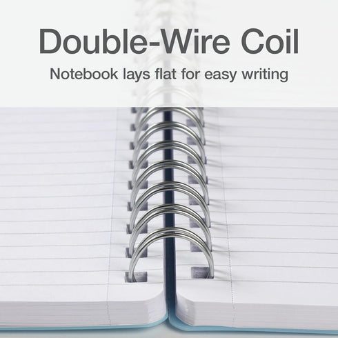 Oxford Poly Spiral Notebooks, 4 Pack, Small 5.7 x 8.5 Book, Thick Poly Cover, White Paper, College Rule, 80 Sheets/160