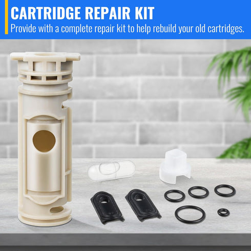Dreyoo Cartridge Repair Kit Replacement for 96988, Repair Kit Compatible with Moen 1222/1222B Single Handle Cartridge Tub and Shower Faucets, Bathroom Cartridge Repair Kit Parts
