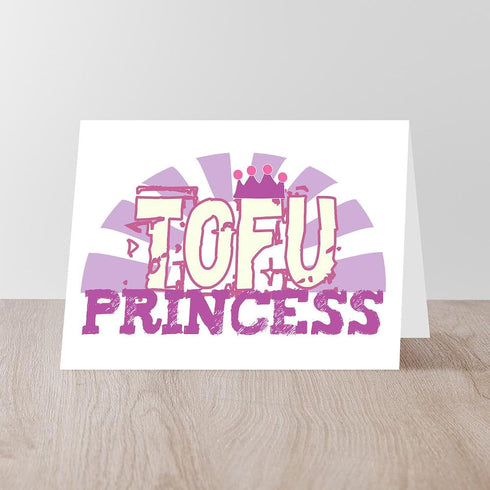 CafePress Tofu Princess Folded Greeting Card - Premium Matte Finish