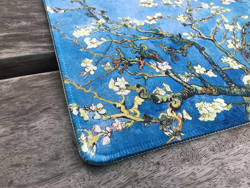 dealzEpic Art Mousepad - Natural Rubber Mouse Pad with Vincent Van Gogh Almond Blossoms Painting, 9.5x7.9 inches