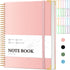 Pink Spiral Notebook - College Ruled, 8.5" x 11", 200 Pages, Large Hardcover Notebooks for School Supplies
