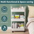 EZ COZY 3 Tier Rolling Cart, Plastic Diaper Organizer with Wheels for Baby Nursery, Kitchen, Bathroom, Living Room,