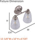 Aspen Creative 62732-09-2, 13 3/8" Two-Light Metal Bathroom Vanity Wall Light Fixture, Wide, Transitional Design