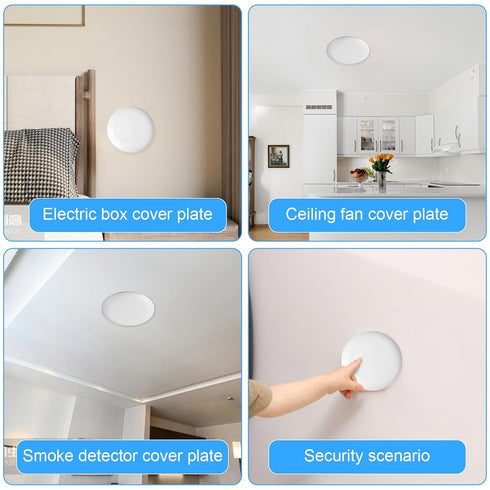 Elegaperma Electrical Box Cover, Ceiling Cover, Round Ceiling Hole Cover Plate with Mounting Bracket for Light Fixtures