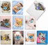 The Best Card Company 20 Cat Greeting Cards (4 x 5.12 Inch) - Assorted Designs (10 Designs, 2 Each) - Cat Pacifiers