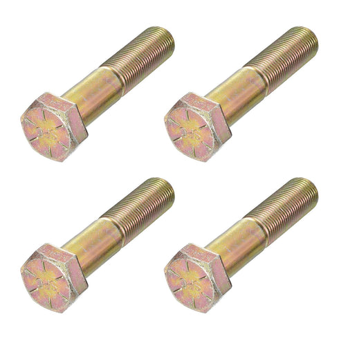 Hex Bolts (5/8-18x3") 4Pcs, Carbon Steel Zinc Plated Partial Threaded Hex Head Screw Bolt