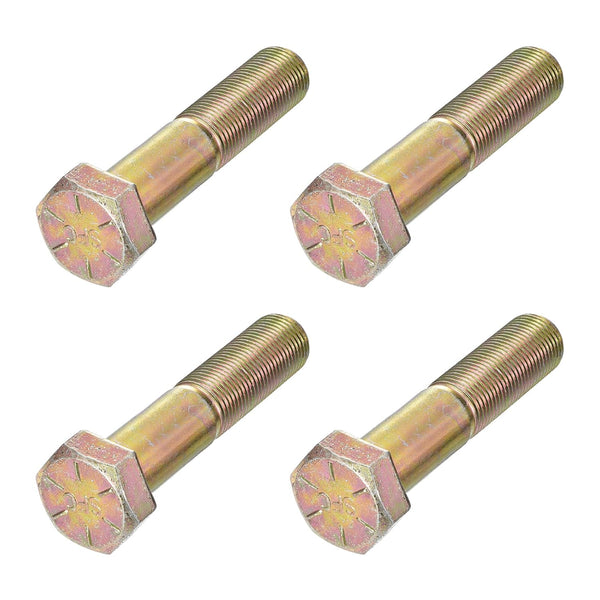 Hex Bolts (5/8-18x3") 4Pcs, Carbon Steel Zinc Plated Partial Threaded Hex Head Screw Bolt
