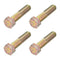 Hex Bolts (5/8-18x3") 4Pcs, Carbon Steel Zinc Plated Partial Threaded Hex Head Screw Bolt