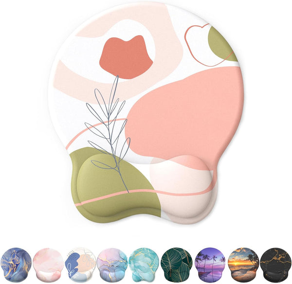 Ergonomic Gel Mouse Pad with Wrist Support, Comfortable Computer Mouse Pad for Laptop, Pain Relief Mousepad with