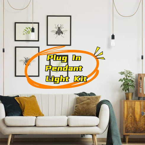 15 Bulbs 3-Pack WISBEAM Plug in Pendant Lighting, Hanging Light Kits with ON/Off Switch, Feets Cord, Not Included