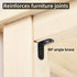 20 Pack 1-9/16" L Brackets for Shelves Corner Brace| Heavy Duty Stainless Steel Wall Mount Bracket| Black Metal Small