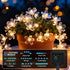 Vruxuri 2 Pack 52FT 120 Total LED Solar String Lights Outdoor Waterproof Flower Fairy Lights for Garden Fence Patio