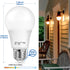 Bulbs, A19 12W Bulbs, 1200 E26 2700K 4-Pack SHINE HAI Dusk to Dawn Light Sensor LED Auto On Off Light Lumens, Base